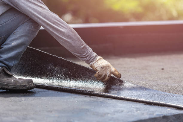Professional Exterior Waterproofing technician working in Richland, MI